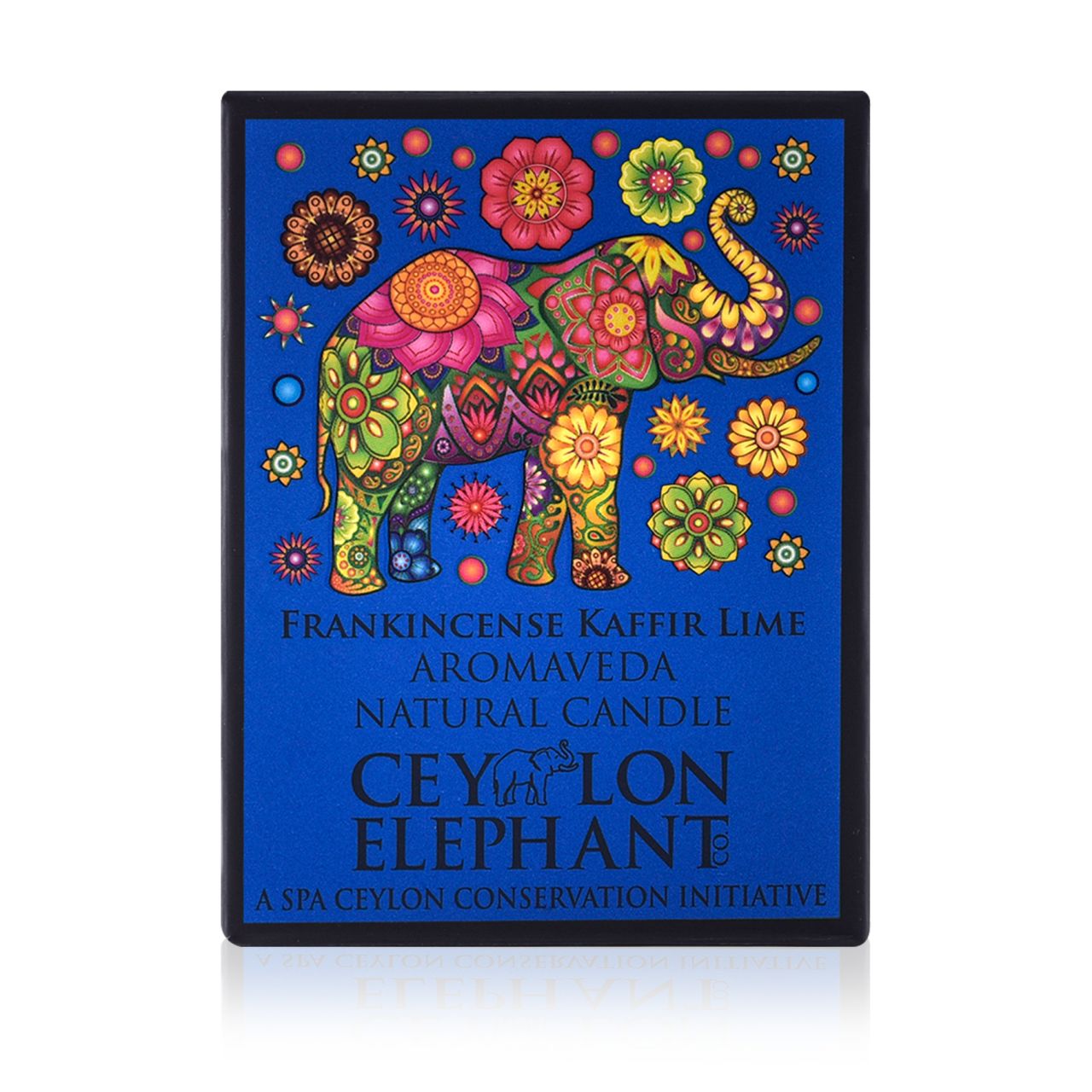 Frankincense Kaffir Lime - Aromaveda Natural Candle Ceylon Elephant 50g