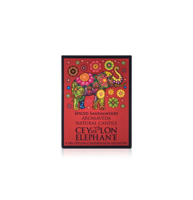Ceylon Elephant Spiced Sandalwood - Aromaveda Natural Candle 50g