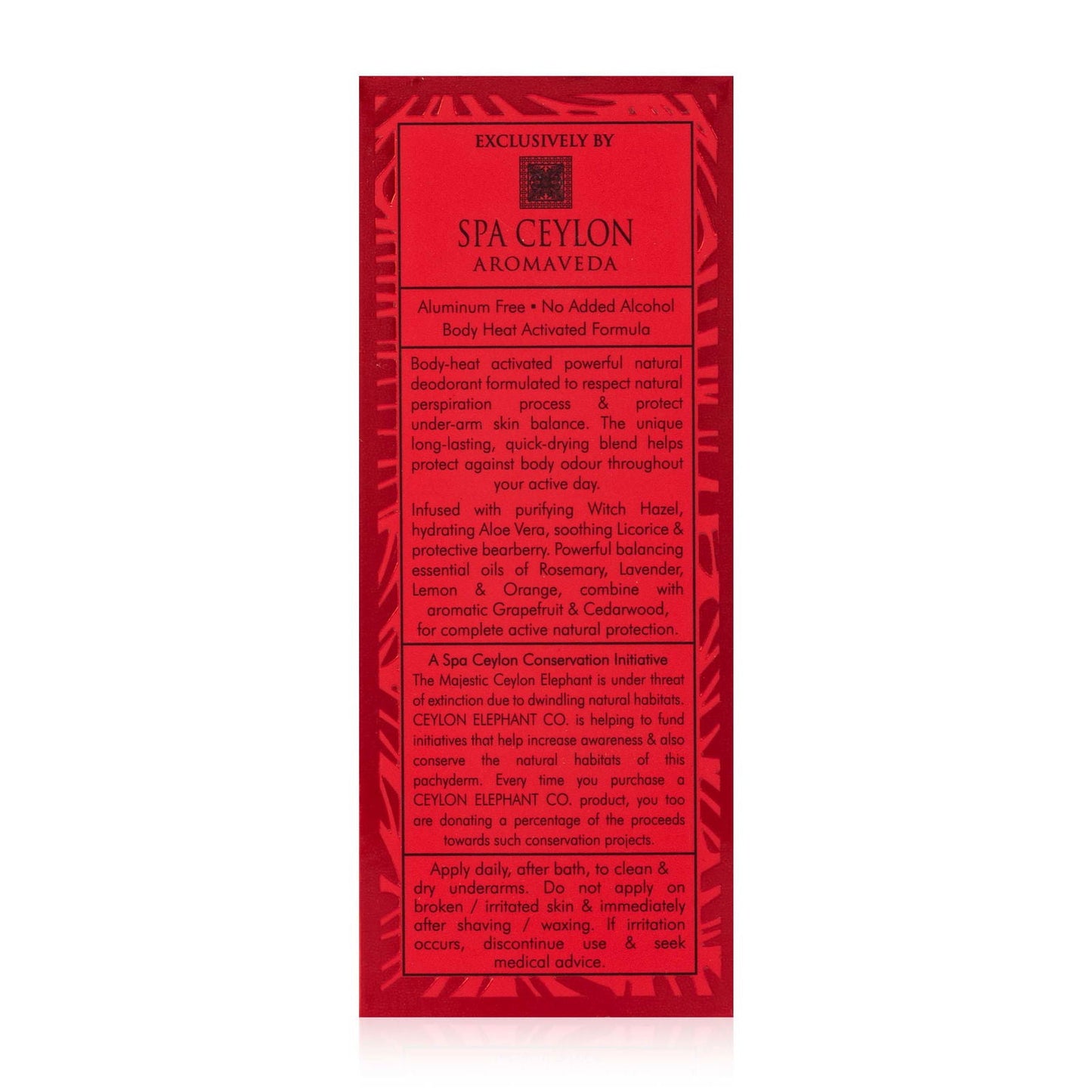 Forest Energy - Ceylon Elephant - Active Natural Deodorant for Men - 60ml - Spa Ceylon Sri Lanka