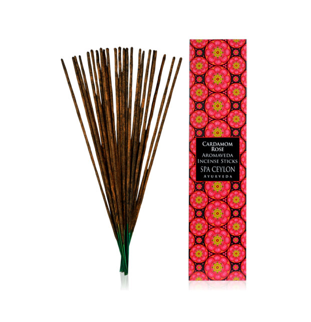 CARDAMOM ROSE - Aromaveda Incense Sticks-0