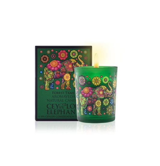 Ceylon Elephant - Forest Trail - Aromaveda Natural Candle - 50g