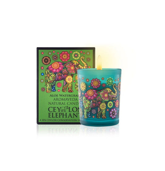 Ceylon Elephant Aloe Water Grass - Aromaveda Natural Candle 50g