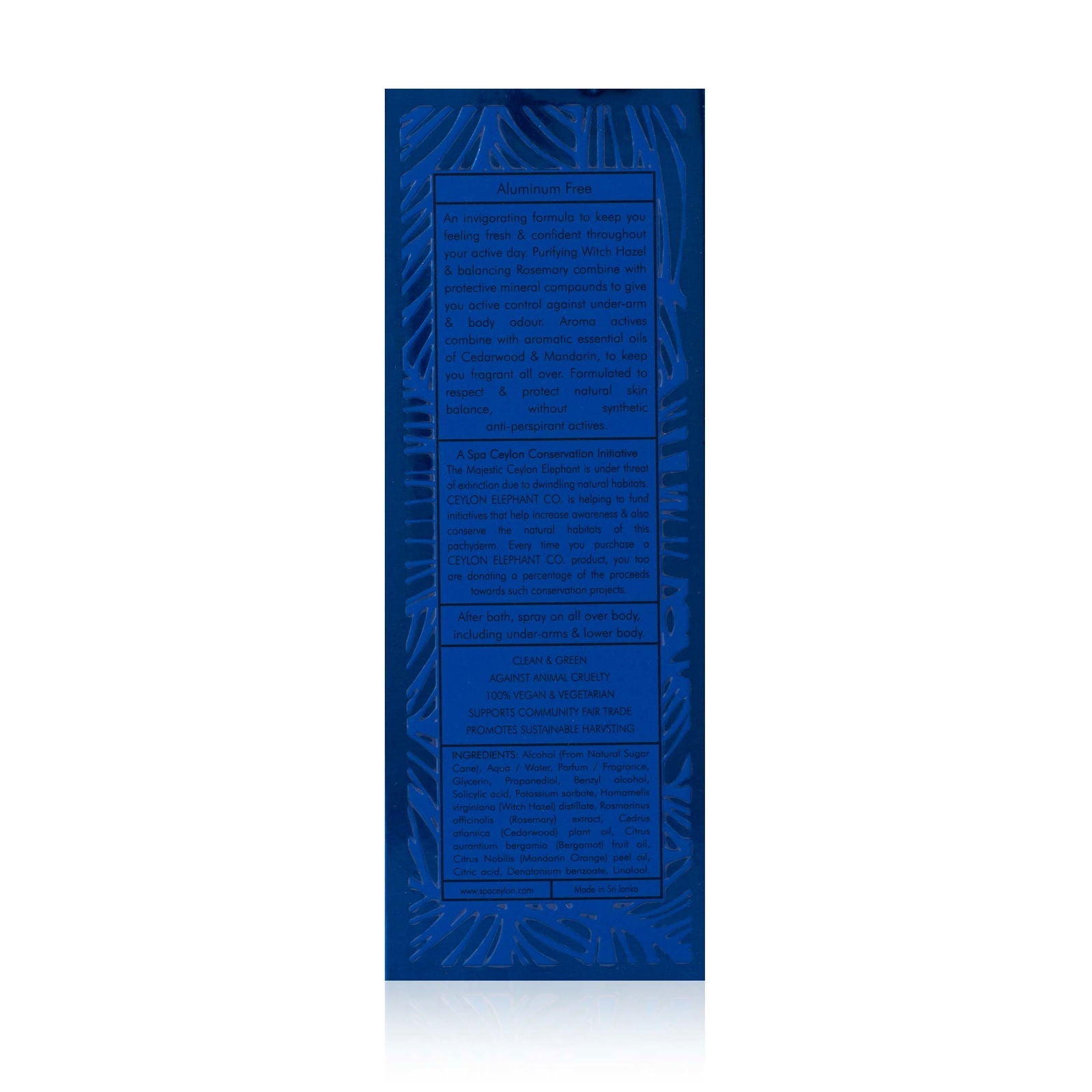 Forest Tribe - Ceylon Elephant - Deo Active Perfumed Body Spray - 100ml - Spa Ceylon Sri Lanka