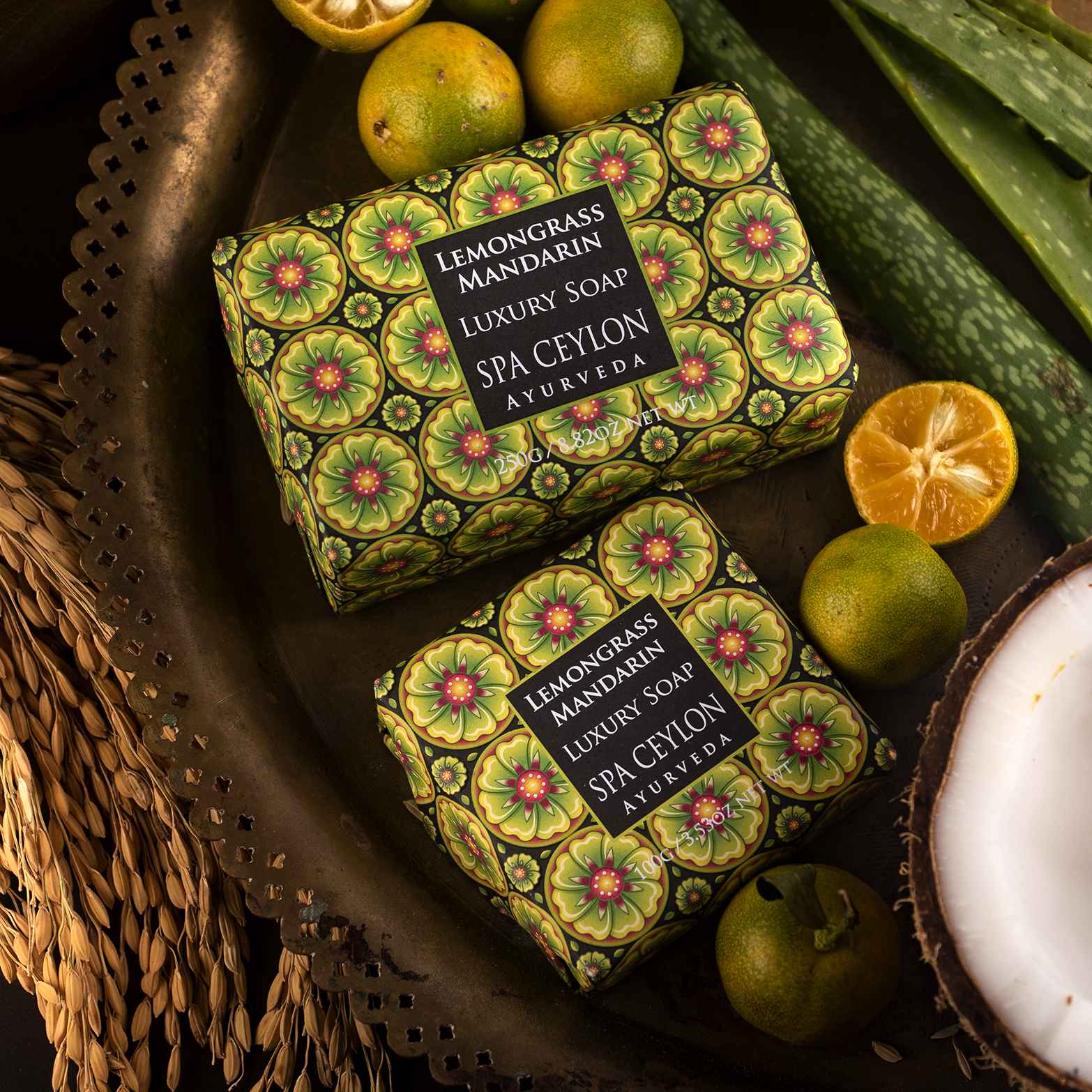 Lemongrass Mandarin Luxury Soap 250g - Spa Ceylon Sri Lanka