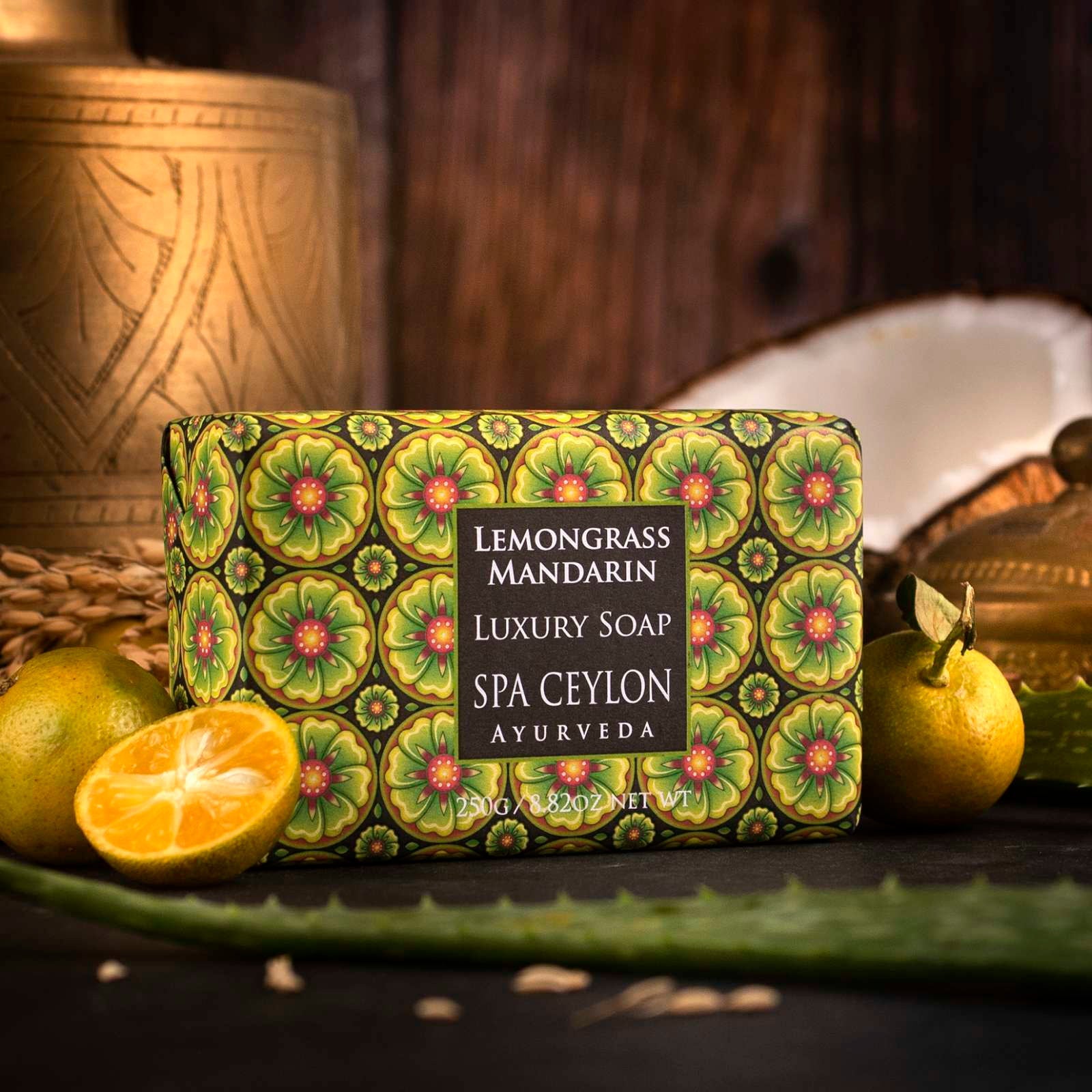 Lemongrass Mandarin Luxury Soap 250g - Spa Ceylon Sri Lanka
